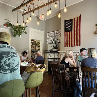 people sitting at tables