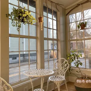 golden hour in the sunroom