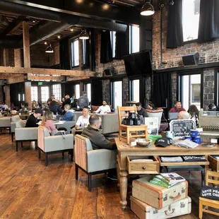 Study tables, chairs and couches. Perfect place to relax or get work done.