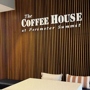 The Coffee House name on the wall.