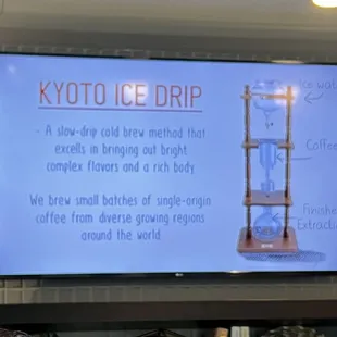 Kyoto Ice Drip coffee is sold here.