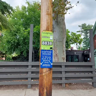 Pay to park behind the Coffee House.