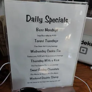 Specials as of September 2022.