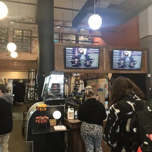 Inside by front counter.