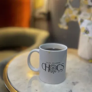 The coffee tasted mediocre.