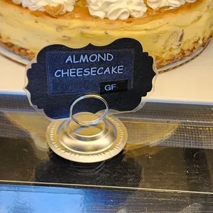 Gluten free Almond Cheesecake April 2022