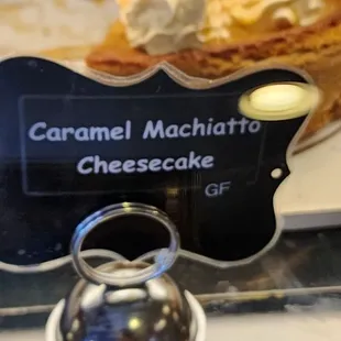 Gluten free Carmel Machiatto Cheesecake April 2022
