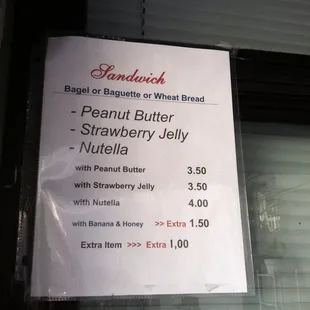 Sandwich options!