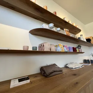 Retail counter and wall