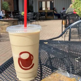 Frozen nutty Irishman on the patio. Incredible!