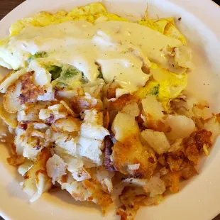 Amazing breakfast  cheese and broccoli omelette