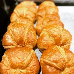 croissants on a tray