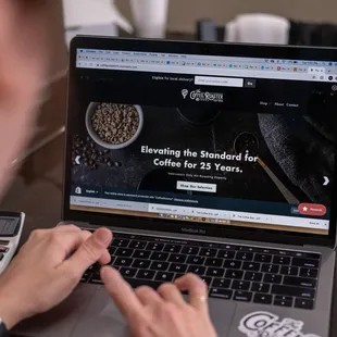 a person using a laptop