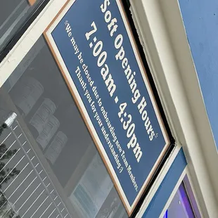 Soft opening hours
