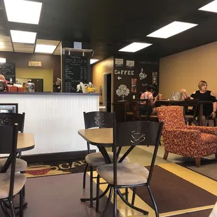 customers sitting at tables