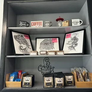 Artwork and beans for sale