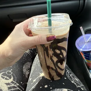 Zebra in a tuxedo frappe