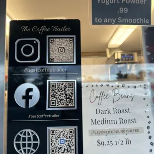 Add them: instagram/facebook/web