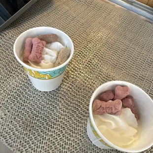 Cup pup ! Waffles and Shadow ! Paw approved !