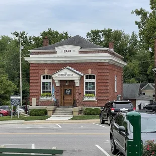 View of the building from the park across the street