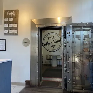 I believe this is their staff area but the door is awesome and we thought the sign was cute