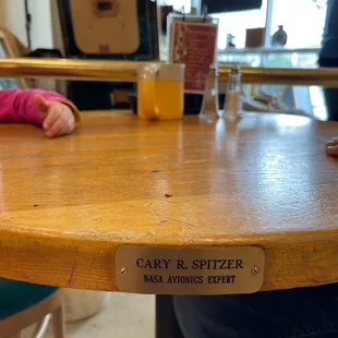 Table labeled
