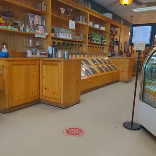 the inside of a coffee shop