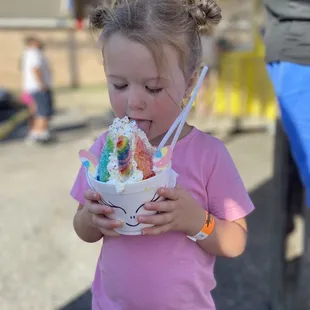 Enjoying her unicorn