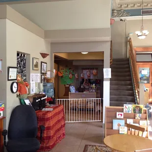 Sign in table in the foyer