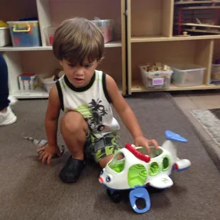 Cole's favorite airplane you from the toy shelf