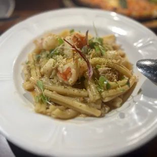 Seafood (lobster and scallops) pasta