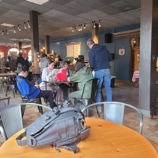 people sitting at tables