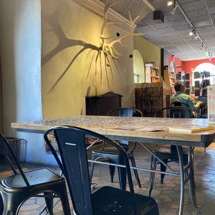 Cold morning by the live fire and a puzzle left open on table to take some easy start of day time too