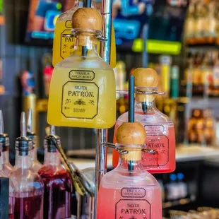 a variety of liquors