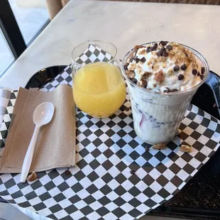 Mimosa &amp; gluten free parfait from Molly's Tamales (which is totally gluten free)