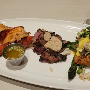Surf &amp; Turf for 2 (lobster hash came with it on the side)