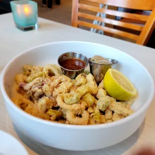 Calamari, was quite good!