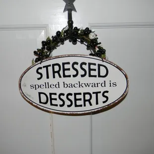 Just for fun! On a back door in the Kitchen.
