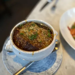 French onion soup ($10)