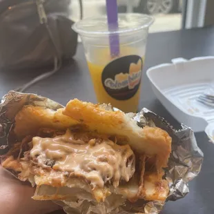 Tasty Ropa Vieja Arepa!