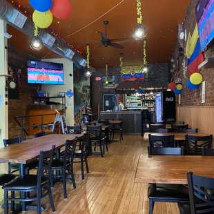 the interior of the restaurant