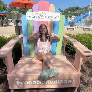 This amazing photo opportunity right next to the pool