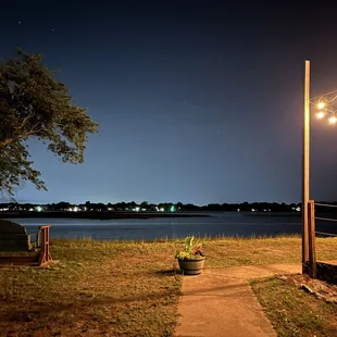Walking path to shower house.
