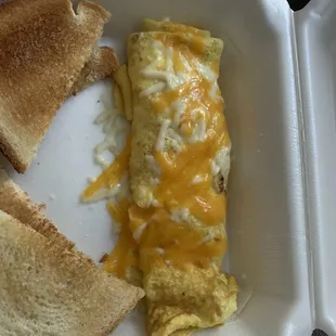 A 3  egg omelette. Smallest I have ever seen