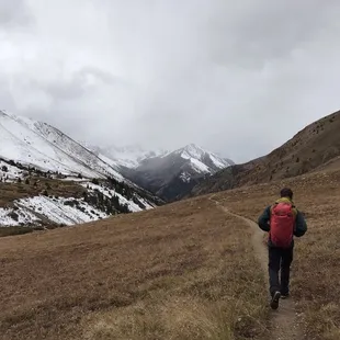 Hiking to the summit