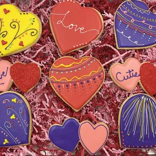 Valentine's Day Decorated Sugar Cookies