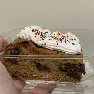 Cookie Cake Square - way too thick and sweet for my liking