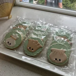 Custom dumpling sugar cookies