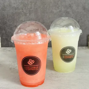 We serve a wide variety of non-coffee drinks including delicious frozen lemonade.