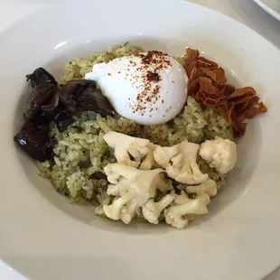 Vegan bowl (with poached egg. &quot;Not so vegan&quot;)